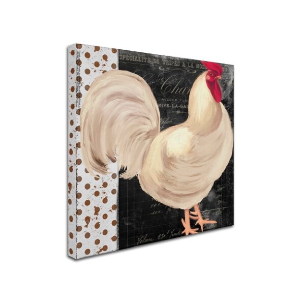 Color Bakery 'White Rooster Caf? I' Canvas Art,35x35